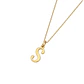 Colgante de Oro Miel 18kt Letra Gótica S - Miniatura 2