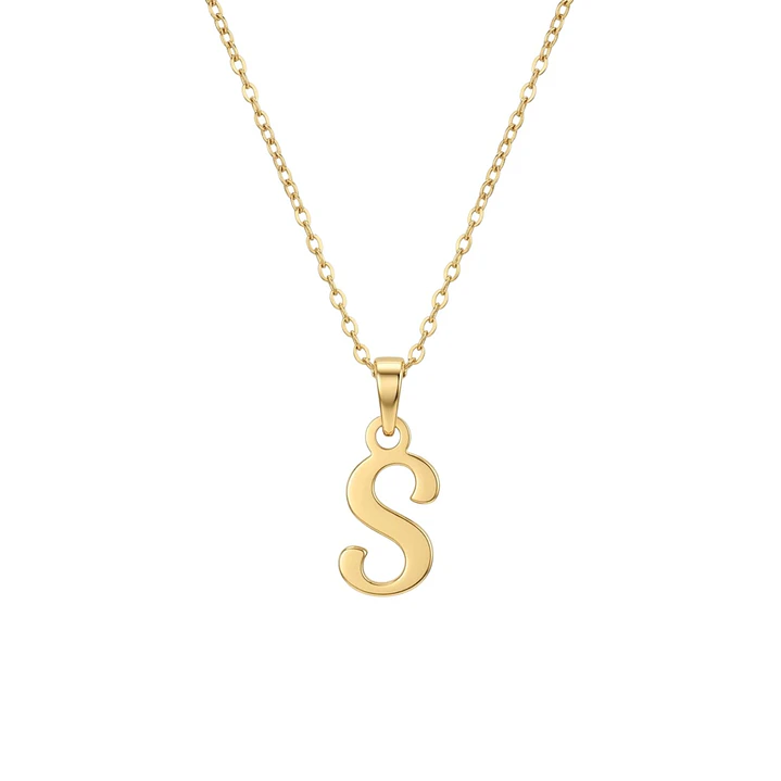 Colgante de Oro Miel 18kt Letra Gótica S 3