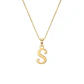 Colgante de Oro Miel 18kt Letra Gótica S - Miniatura 3