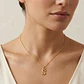 Colgante de Oro Miel 18kt Letra Gótica S - Miniatura 4