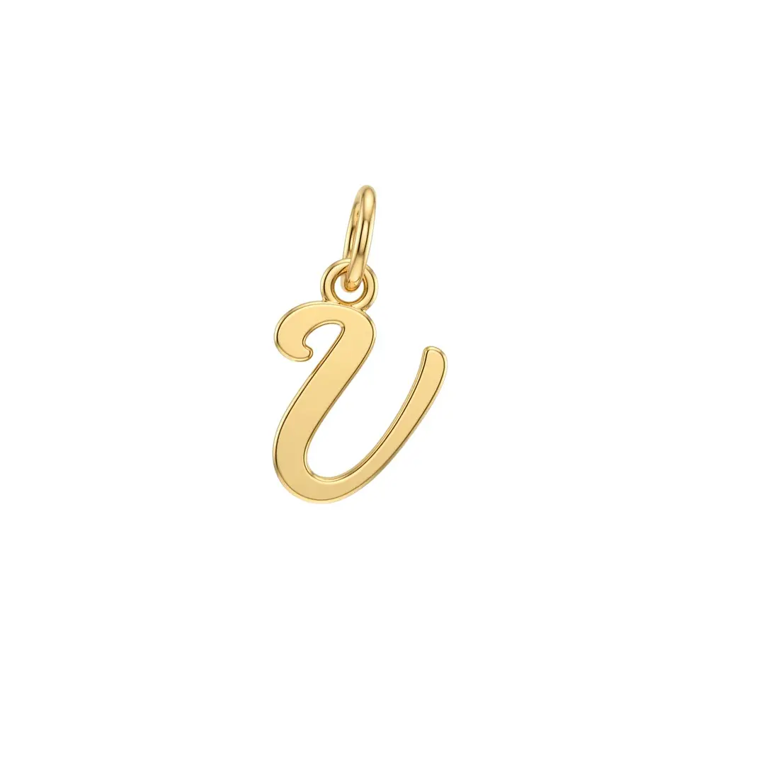Colgante de Oro Miel 18kt Letra Gótica V 1