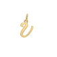 Colgante de Oro Miel 18kt Letra Gótica V - Miniatura 1