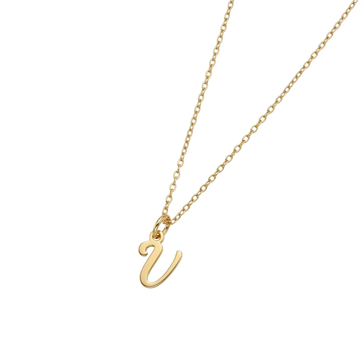 Colgante de Oro Miel 18kt Letra Gótica V 2