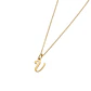 Colgante de Oro Miel 18kt Letra Gótica V - Miniatura 2