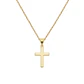Colgante de Oro Miel 18kt Cruz Plana Pequeñ - Miniatura 3