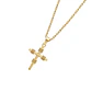 Colgante de Oro Miel 18kt Cruz Nudo  Pequeña - Miniatura 2