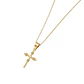 Colgante de Oro Miel 18kt Cruz Mediana - Miniatura 2