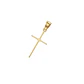 Colgante de Oro Miel 18kt Cruz Lisa - Miniatura 1