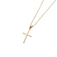 Colgante de Oro Miel 18kt Cruz Lisa - Miniatura 2