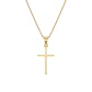Colgante de Oro Miel 18kt Cruz Lisa - Miniatura 3
