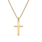 Colgante de Oro Miel 18kt Cruz Delgada - Miniatura 3