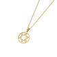 Colgante de Oro Miel 18kt Estrella David Contorno - Miniatura 2