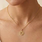 Colgante de Oro Miel 18kt Estrella David Contorno - Miniatura 4