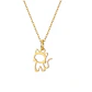 Colgante de Oro Miel 18kt Gatito Grande - Miniatura 3