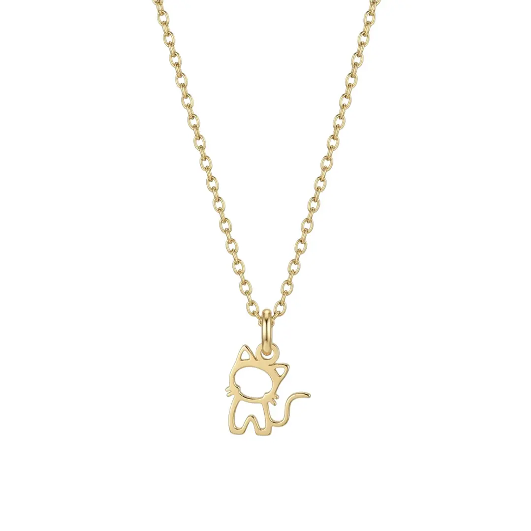 Colgante de Oro Miel 18kt Gatito Chico 3