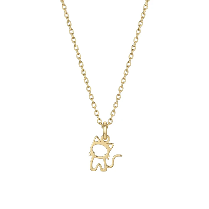 Colgante de Oro Miel 18kt Gatito Chico 3