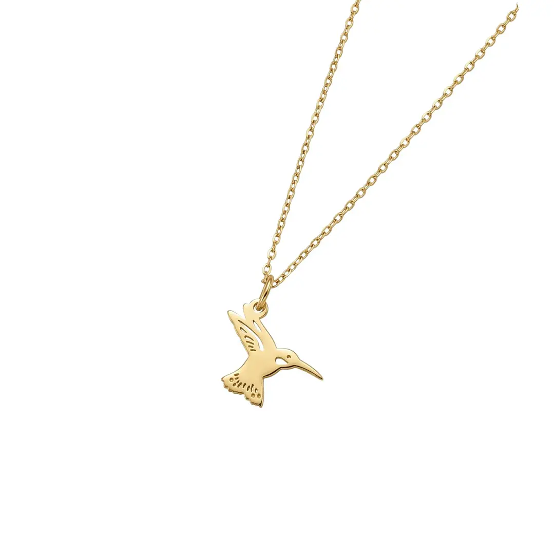 Colgante de Oro Miel 18kt Colibri 2