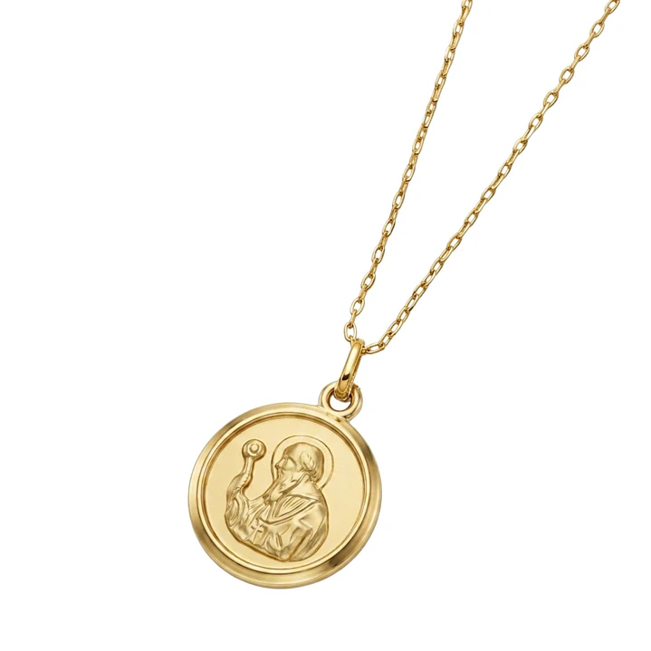 Colgante de Oro Miel 18kt San Benito  16mm 2