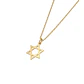 Colgante de Oro Miel 18kt Estrella de David Calada - Miniatura 2