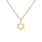 Colgante de Oro Miel 18kt Estrella de David Calada - Miniatura 3
