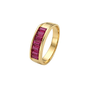 Anillo Oro Miel 18kt Esencia Rubí