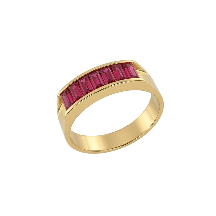 Anillo Oro Miel 18kt Esencia Rubí 2