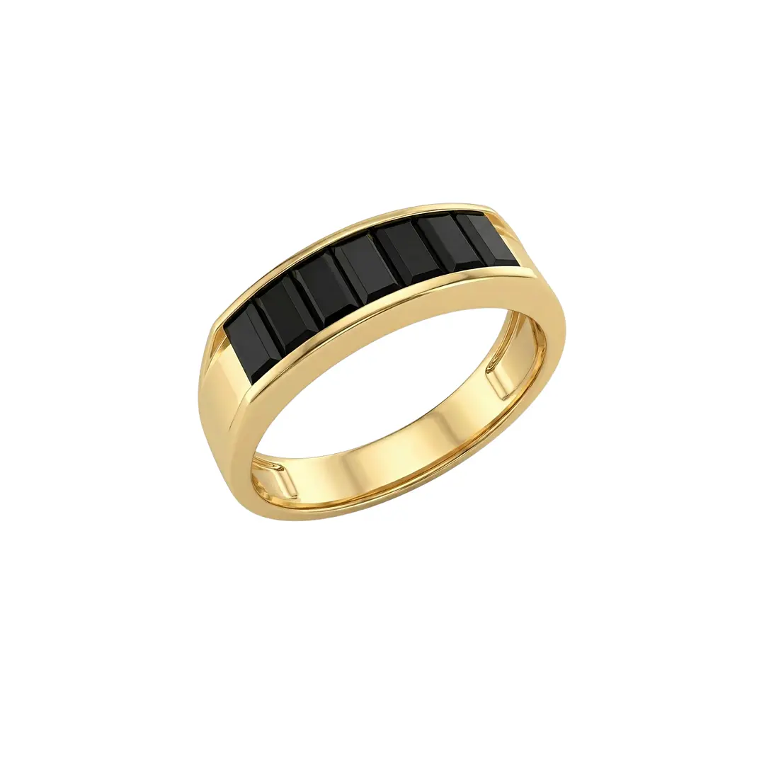 Anillo Oro Miel 18kt Esencia Ónix 2