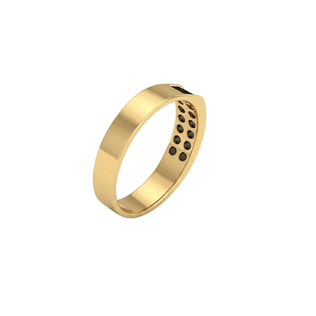 Anillo Oro Miel 18kt Esencia Ónix 3