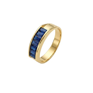 Anillo Oro Miel 18kt Esencia Zafiro