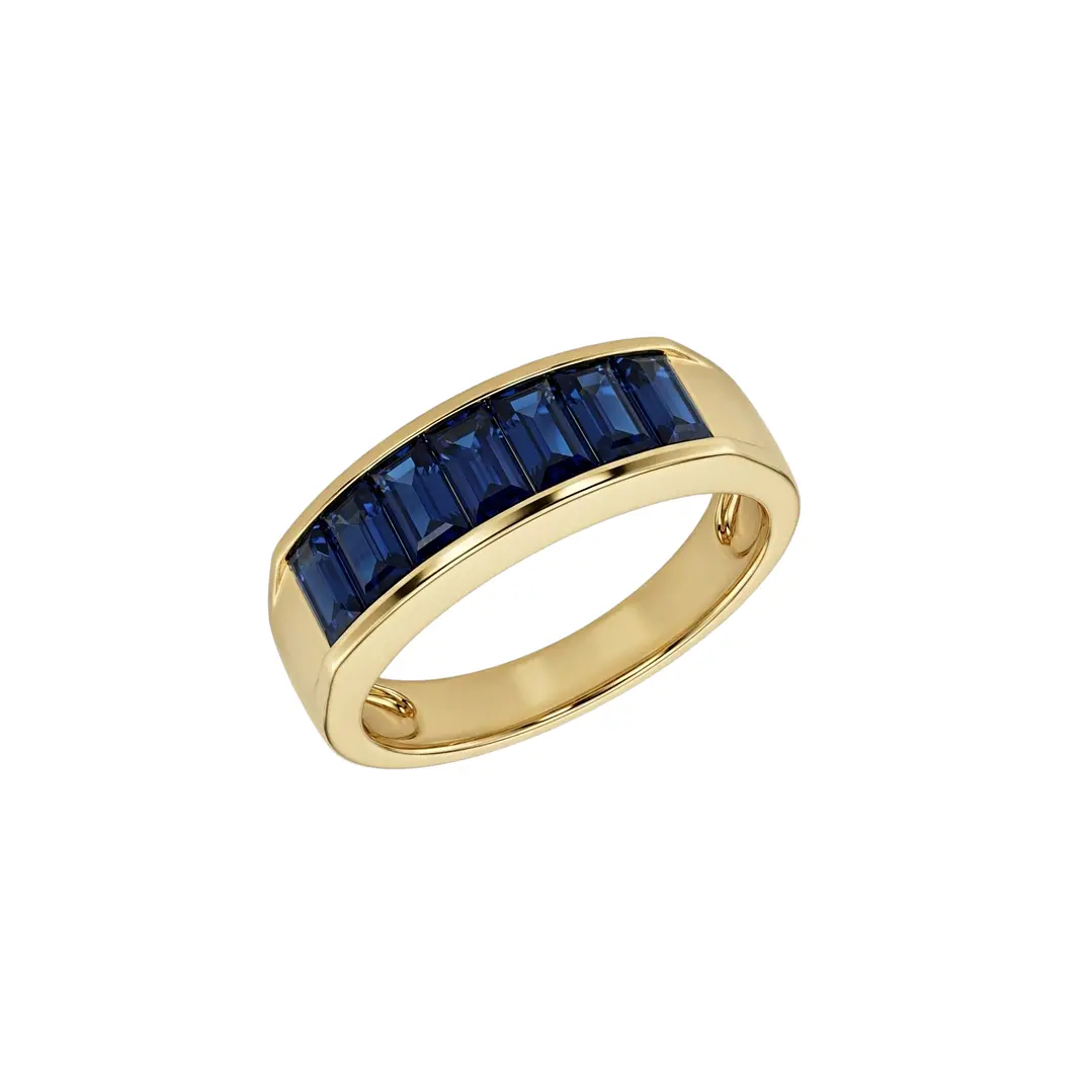 Anillo Oro Miel 18kt Esencia Zafiro 2