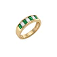 Anillo Oro Miel 18kt Esencia Esmeraldas y Circonitas - Miniatura 2