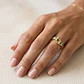 Anillo Oro Miel 18kt Vínculo con Esmeraldinas y Circonitas - Miniatura 4