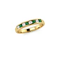 Anillo Oro Miel 18kt Armonía con Esmeraldinas y Circonitas - Miniatura 2