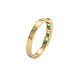 Anillo Oro Miel 18kt Armonía con Esmeraldinas y Circonitas - Miniatura 3