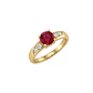 Anillo Oro Miel 18kt Eclipse con Rubí y Circonitas - Miniatura 2
