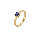 Anillo Oro Miel 18kt Solitario Cuadrado con Zafiro - Miniatura 1