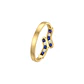 Anillo Oro Miel 18kt Ondas con Circonitas Zafiro - Miniatura 3