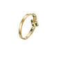 Anillo Oro Miel 18kt Ondas con Circonitas Esmeraldina - Miniatura 3