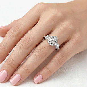 Anillo Oro Blanco 18kt Diamantes 71 Pts