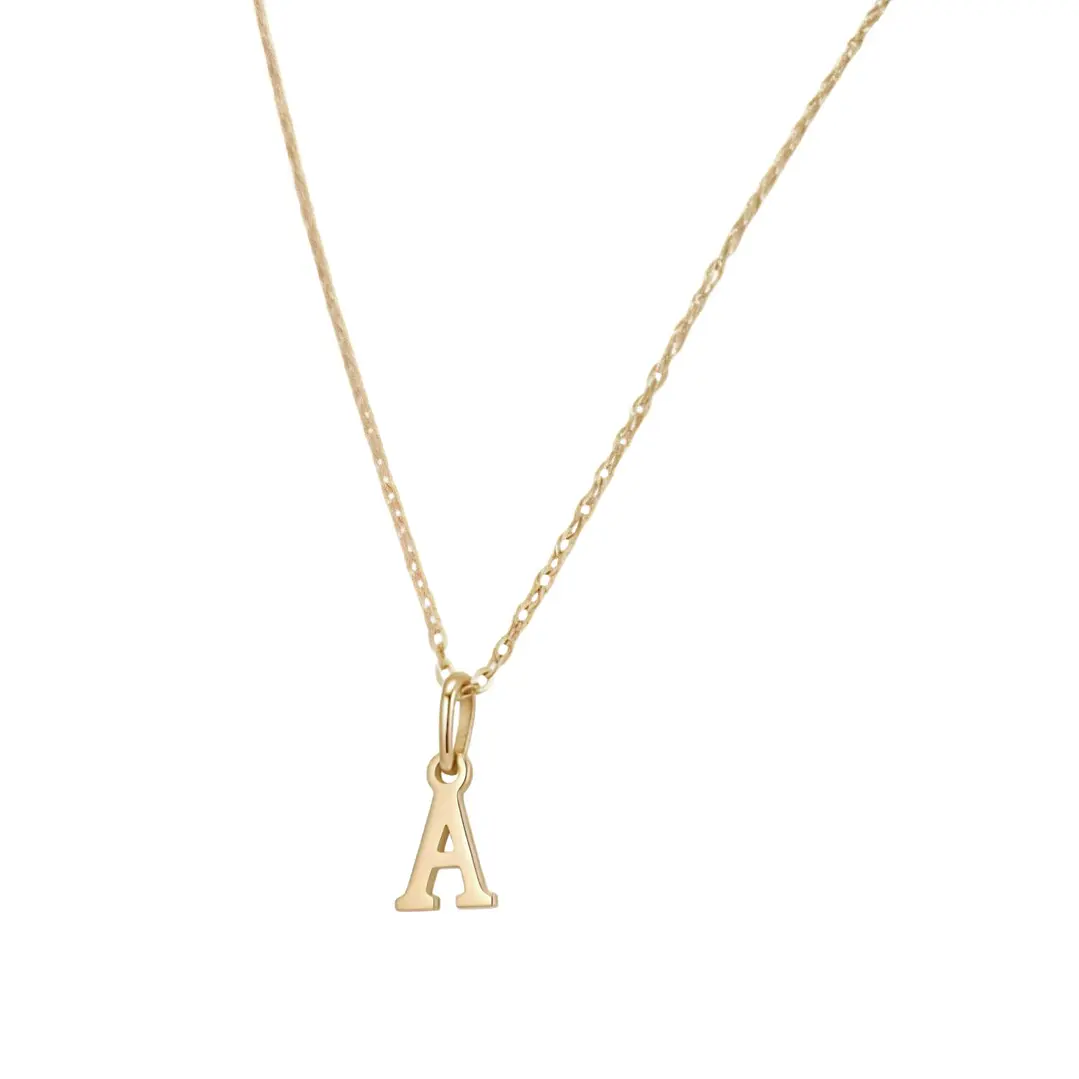 Colgante Inicial A Imperial Oro Miel 18kt 3