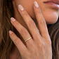 Anillo Compromiso de Oro 18Kt Riel Circonita Simple - Miniatura 5