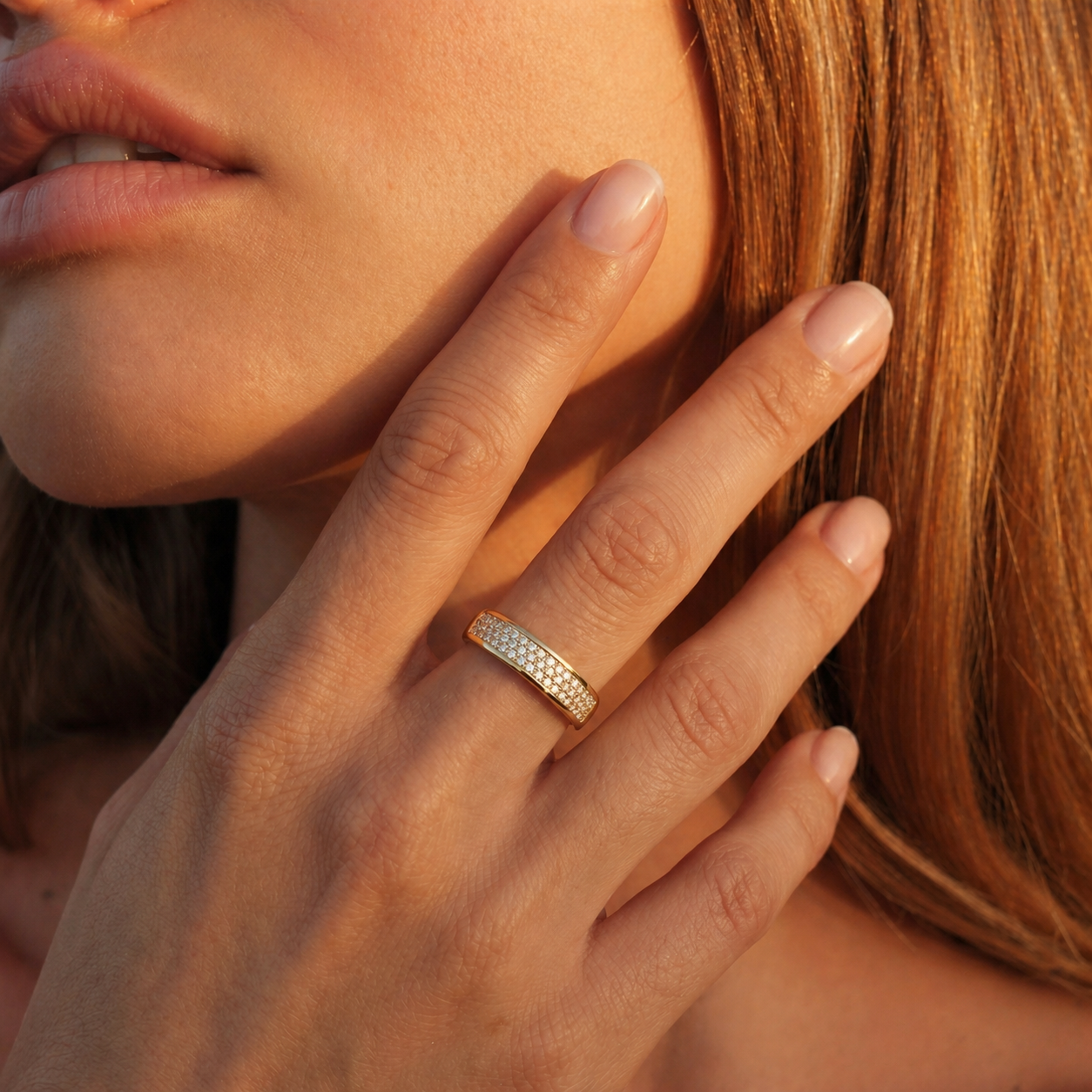 Anillo de Oro 18kt Triple Circon 1265 4