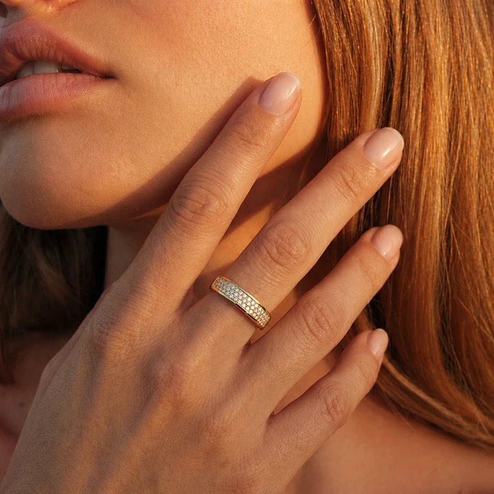 Anillo de Oro 18kt Triple Circon 1265 4