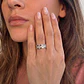 Anillo Platino 950 Modelo Curv 9 Diamantes 2pts - Miniatura 3