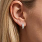 Aros Oro Blanco 18kt Diamantes Argollas Bold 73 Pts - Miniatura 3