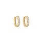 Aros Oro Amarillo 18kt Argollas 1/2 Circonita 14MM - Miniatura 2