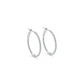 Aros Oro Blanco 18kt Diamantes 33Pts Argollas Grandes - Miniatura 2