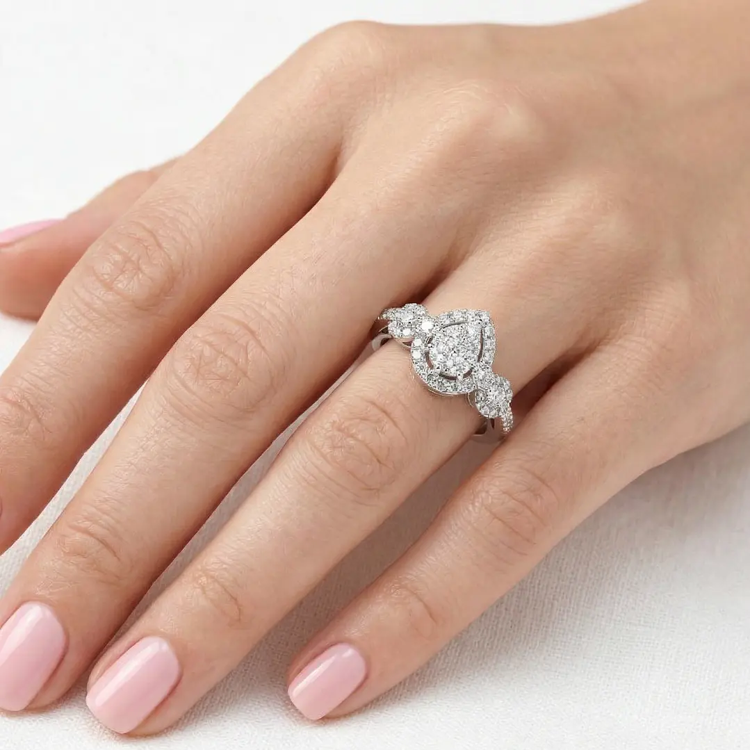 Anillo Oro Blanco 18kt Diamantes 71 Pts 3