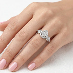 Anillo Oro Blanco 18kt Diamantes 71 Pts