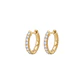 Aros Oro Amarillo 18kt Diamantes 7Pts Argollas Pequeñas XS - Miniatura 1
